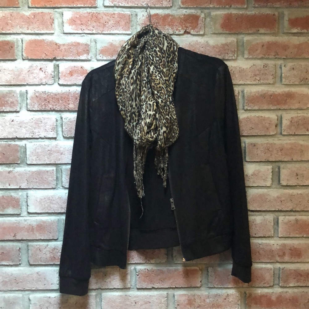 Leopard print scarf